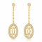 Cartier Logo Double C Earrings in 18K Yellow Gold With Diamonds